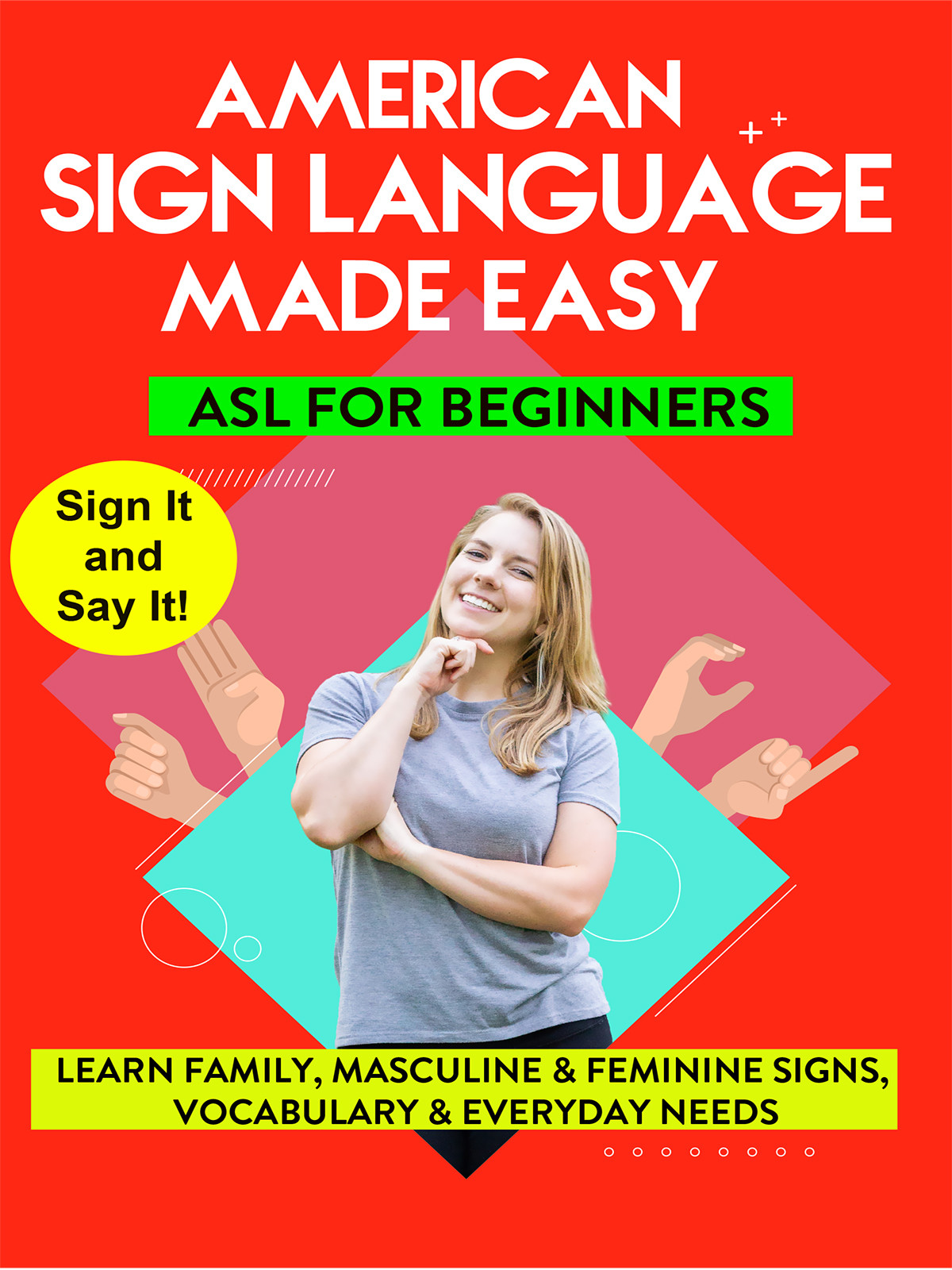 K9802 - ASL - Learn Family, Masculine & Feminine Signs, Vocabulary & Everyday Needs